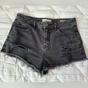 PacSun Ripped High Rise Jean Shorts